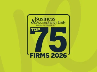 We're in the Top 75 accountancy firms
